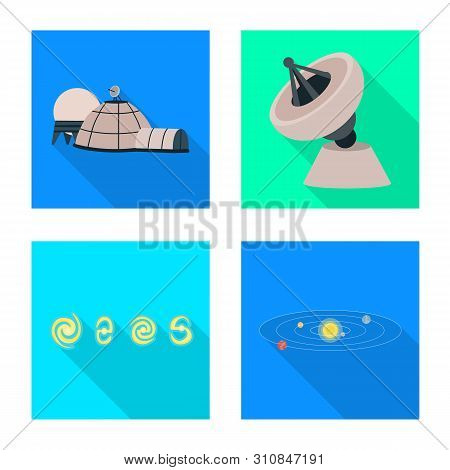 Vector Design Of Science And Cosmic Icon. Set Of Science And Technology Stock Vector Illustration.