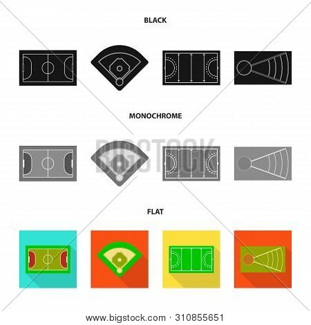 Vector Illustration Of Scheme And Construction Icon. Collection Of Scheme And Bullring Vector Icon F