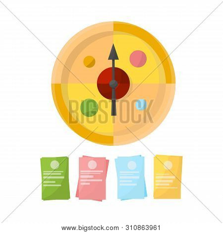 Vector Design Of Game And Roulette Symbol. Set Of Game And Cards Vector Icon For Stock.