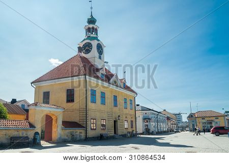Rauma, Finland - 27 June, 2019: Old Rauma, One Of Unesco World Heritage Sites, Is The Largest Unifie