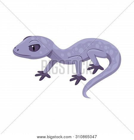 Isolated Object Of Lizard And Gray Icon. Set Of Lizard And Dragon Stock Symbol For Web.