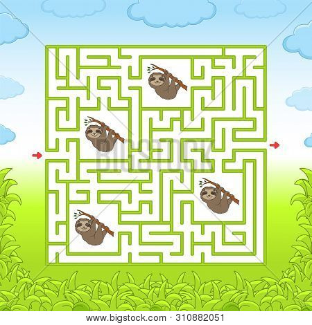 Maze. Game For Kids. Funny Labyrinth. Education Developing Worksheet. Activity Page. Puzzle For Chil