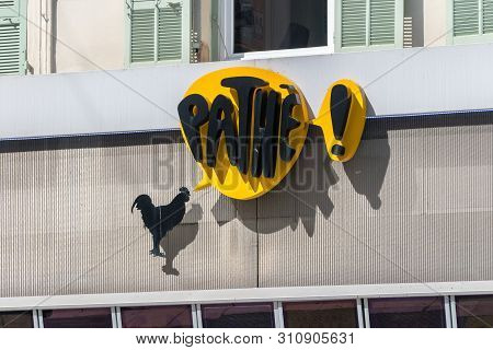 Nice, France - June 2, 2019: Logo Of Pathe. Pathe Or Pathe Freres Is The Name Of Various French Busi