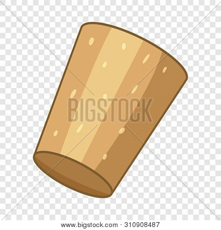 Brown Cork Plug Icon. Cartoon Illustration Of Brown Cork Plug Vector Icon For Web Design