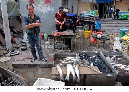chinesischer StraÃŸenmarkt