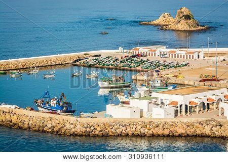 Cala Iris, Morocco - October 18, 2013. Bay In Moroccan Coast Of Mediterranean Sea