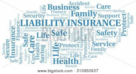 Liability Insurance Word Cloud Vector Made With Text Only