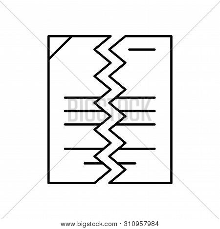Flat Linear Design. File Or Document Icon For Applications, Web Sites And Public Use. Vector Illustr