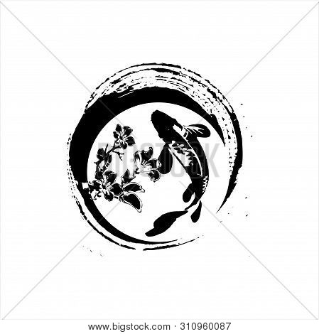 Legendary Japan Koi Fish Logo, Luck, Prosperity, And Good Fortune