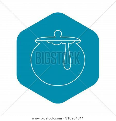 Honey Pot Icon. Outline Illustration Of Honey Pot Icon For Web
