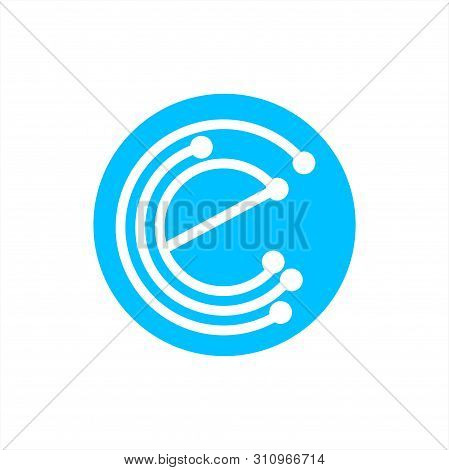 Simple E, Cce, Cec Initials Geometric Network Line And Digital Data Logo