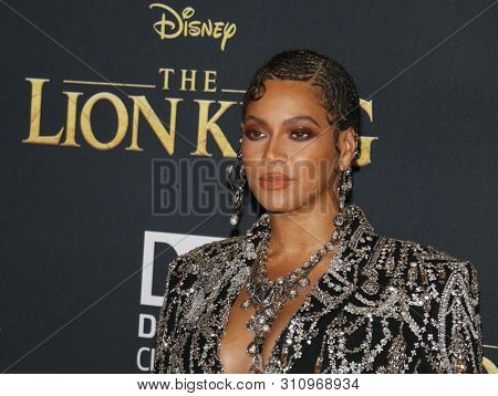 Beyonce at the World premiere of 'The Lion King' held at the Dolby Theatre in Hollywood, USA on July 9, 2019.