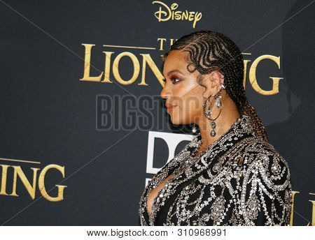 Beyonce at the World premiere of 'The Lion King' held at the Dolby Theatre in Hollywood, USA on July 9, 2019.
