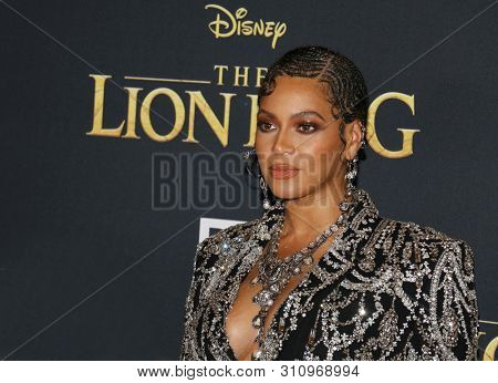 Beyonce at the World premiere of 'The Lion King' held at the Dolby Theatre in Hollywood, USA on July 9, 2019.
