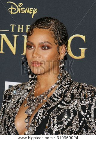 Beyonce at the World premiere of 'The Lion King' held at the Dolby Theatre in Hollywood, USA on July 9, 2019.
