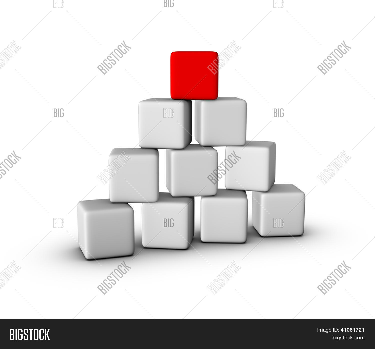 Pyramid Ten Cubes Image & Photo (Free Trial) | Bigstock