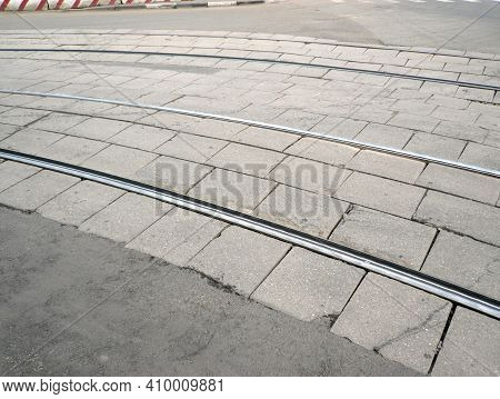 Image Of Many Street Railway At Dry Day