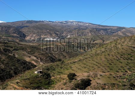 Sierra Nevada pohoří, Las Alpujarras, Španělsko.