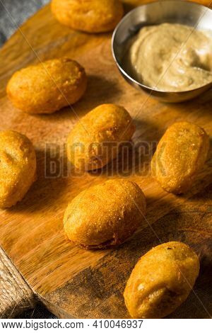 Homemade Mini Fried Corn Dogs