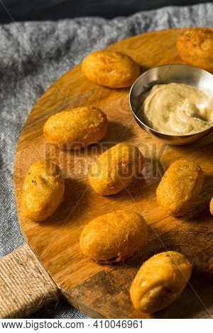 Homemade Mini Fried Corn Dogs