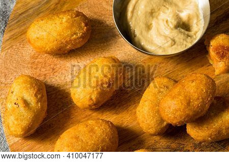 Homemade Mini Fried Corn Dogs