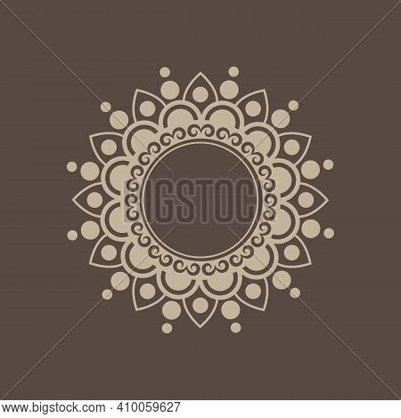 Circular Geometric Design Element(s) With Editable Lines (outline Is Not Expanded). Abstract Radial 