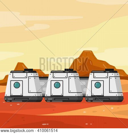 Marisan Module Of Spacecraft And Living Quarters. Space Flight And Modern Colonization Technologies.