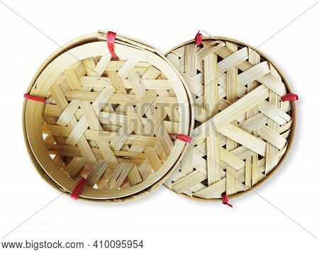 Handmade Basket For Mackerel Isolated Objects Basket Isolated