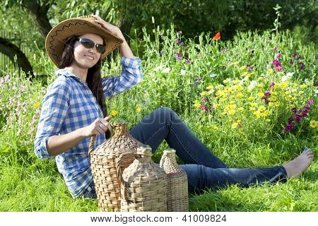 Brunette Cowgirl