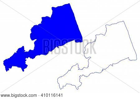 Fermo Province (italy, Italian Republic, Marche Or The Marches Region) Map Vector Illustration, Scri
