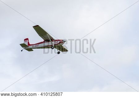 Old Warden, Bedfordshire, Uk , October 6, 2019. Cessna 180. Race Day At Shuttleworth.