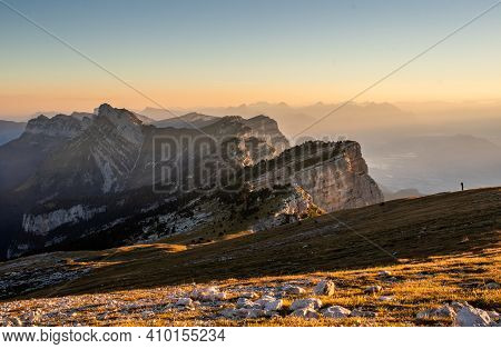 A Sunrise On La Dent De Crolles