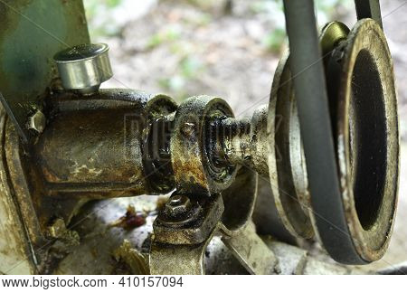 Roller Bearing Is Dirty With Grease Stains Need To Maintenance