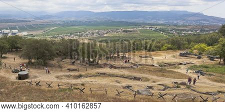 Sevastopol, Crimea, Russia - July 28, 2020: Panoramic View From Sapun Mountain On Defensive Fortific
