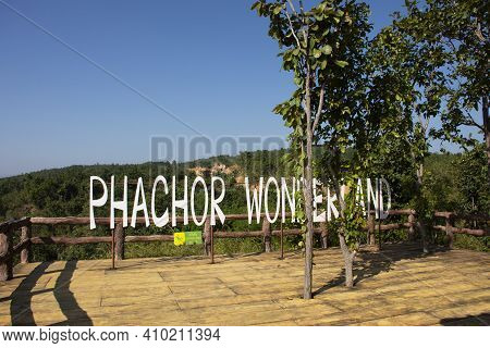 Viewpoint For Thai People And Foreign Travelers Visit Looking Landscape Jungle Wild Forest Pha Chor 