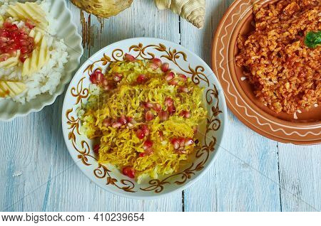 Amiri Khaman - With Pomegranate, Fresh Coconut, Coriander Leaves. Classic Gujarati Dish