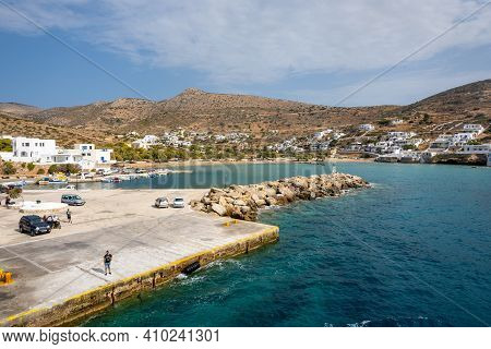 Sikinos, Greece - September 26, 2020: Sikinos - Greek Island In The Cyclades. The Island Is Situated