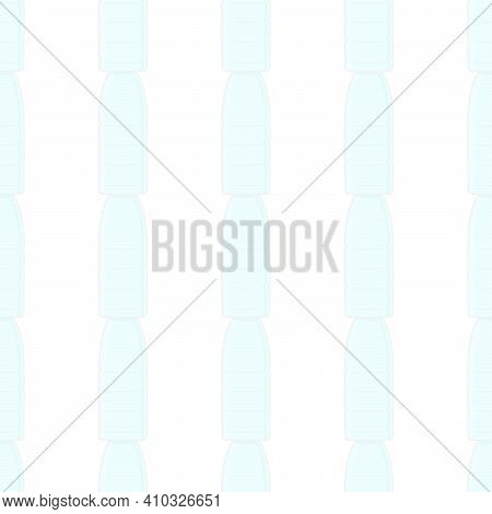Illustration On Theme Set Identical Types Plastic Bottles For Drinking Water. Water Pattern Consisti