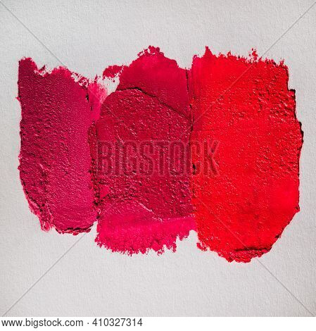 Colorful Shades Lipstick Swatch Sample Smear Close Up