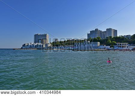 Ukraine, Odessa 07/29/2020. Arcadia Beach - Odessa, The Most Famous Beach In Ukraine. It Is Located 