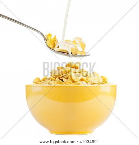 frisk korn conflakes og mælk