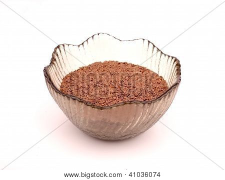 Leinsamen in einer vase