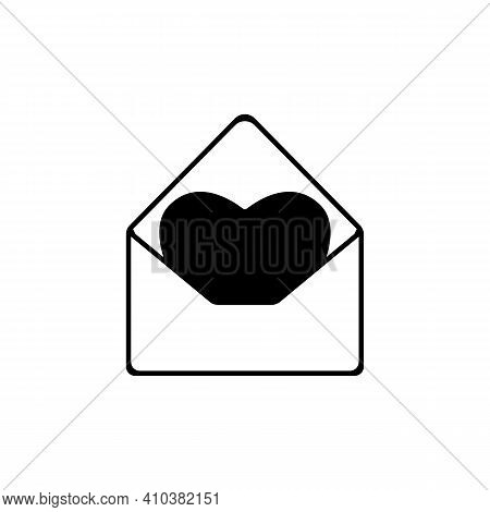 Valentine's Day Love Letter And Email Icons Design For Lovers, Couples