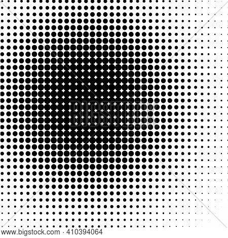 Pattern Of Black Dots On The White Background