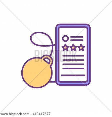 Digital Detox Rgb Color Icon. Mobile Phone Overuse. Concentration Difficulties And Eyestrain Risk. E