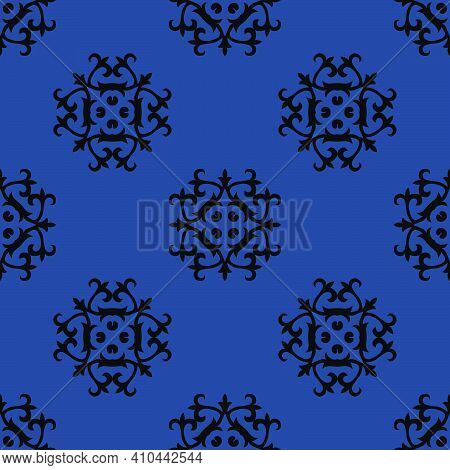 Decorative Seamless Pattern With Ethnic Element. Kyrgyz And Kazakh Ornaments. Texture For Background