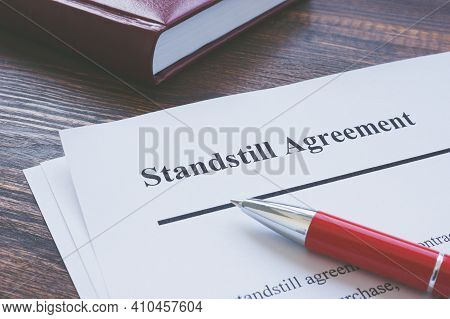 Legal Term Standstill Agreement Information And Red Pen.