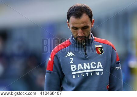 Milano, Italy. 28th February 2021 . Milan Badelj Of Genoa Cfc   The Serie A Match Between Fc Interna