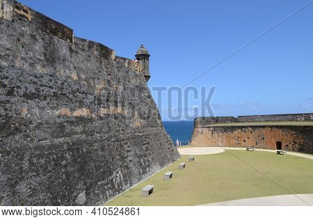 SAN JUAN, , PUERTO RICO - 19 MAR 2012: The  Castillo San Cristobal Fortress.