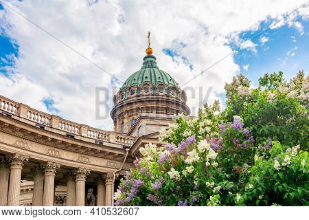 Kazan (kazansky) Cathedral In Spring, Saint Petersburg, Russia